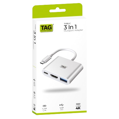 TAG TYPE-C TO 3 IN 1 MULTIPORT ADAPTER