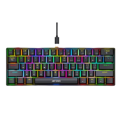 Ant Esports MK1300 V2 MINI Mechnical Wired Gaming keyboard Black (Brown Switch)