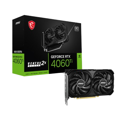 MSI GeForce RTX 4060 Ti 8G VENTUS 2X BLACK E1 OC