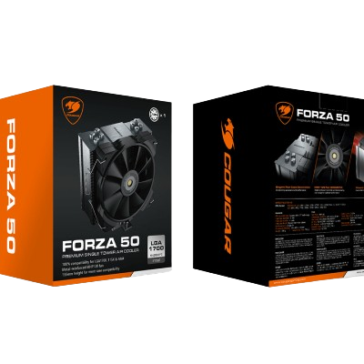 COUGAR FORZA 50 PREMIUM SINGLE TOWER AIR COOLER 120mm (BLACK)