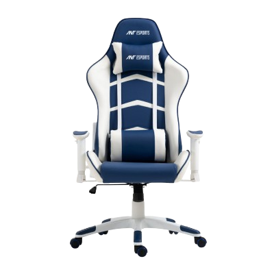Ant Esports 9077 Ergonomic Gaming Chair (White & Blue)
