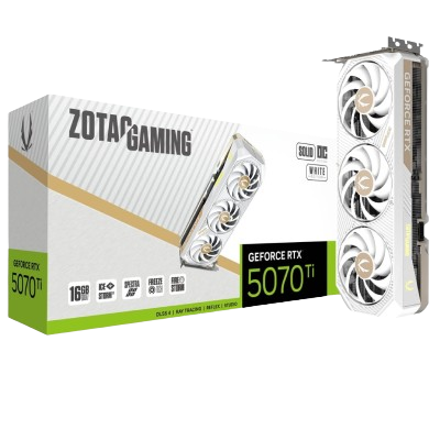 ZOTAC GAMING GeForce RTX 5070 Ti SOLID CORE OC White Edition 16GB GDDR7