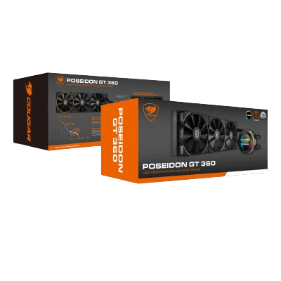 COUGAR POSEIDON GT 360 HIGH PERFORMANCE AIO LIQUID COOLER 360mm (BLACK)