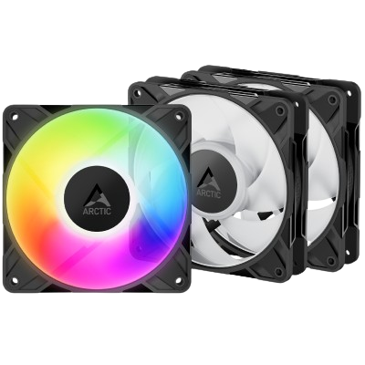 ARCTIC P12 Pro A-RGB 120 mm Pack OF 3 PWM Fan (BLACK)