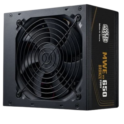 COOLER MASTER MWE 650 V3 80 Plus Bronze NON MODULAR SMPS ATX3.1 (BLACK)