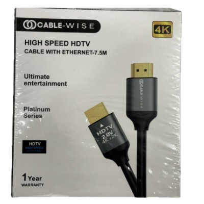 Cable Wise 4K 7.5 Meter HDMI Cable 2.0