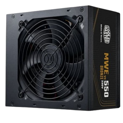 COOLER MASTER MWE 550 V3 80 Plus Bronze NON MODULAR SMPS ATX3.1 (BLACK)