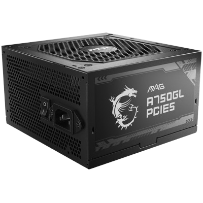 MSI MAG A750GL PCIE5 ATX 3.1 80 Plus Gold FULL MODULAR (BLACK)
