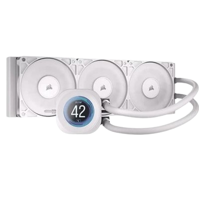 Corsair NAUTILUS 360 RS LCD Liquid CPU Cooler 360mm (WHITE)
