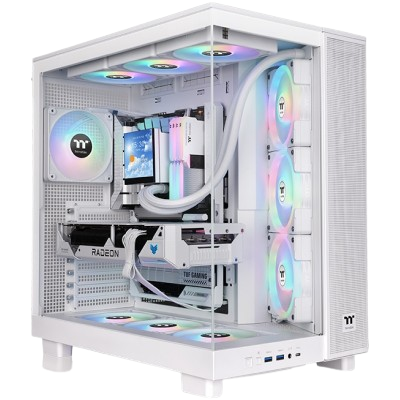 THERMALTAKE VIEW 380 XL TG ARGB ATX MID-TOWER PC CASE (WHITE)