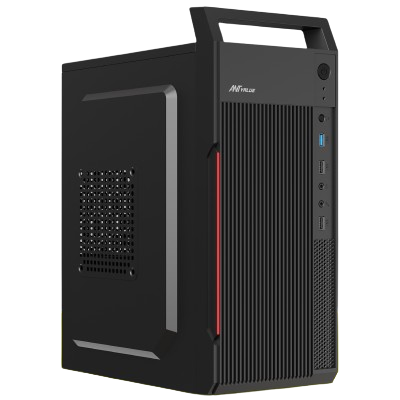 Ant value VM5P M-ATX Mid Tower Pc Case With Power Supply (Black)