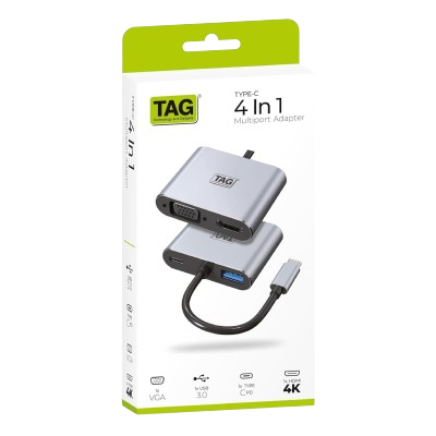 TAG TYPE-C 4 IN 1-A MULTIPORT ADAPTER