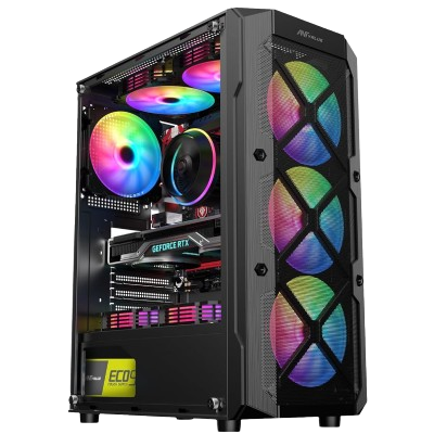 Ant value VM50 ARGB AIRFLOW ATX Mid Tower Pc Case (Black)