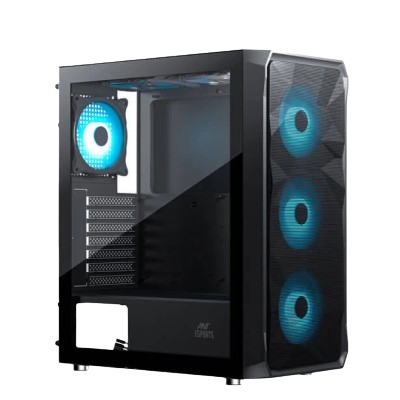Ant Esports ICE-112 ARGB (ATX) Mid Tower Cabinet (BLACK)