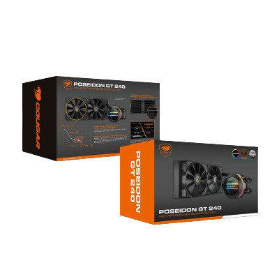 COUGAR POSEIDON GT 240 HIGH PERFORMANCE AIO LIQUID COOLER 240mm (BLACK)