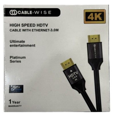 Cable Wise 4K 3.0 Meter HDMI Cable 2.0