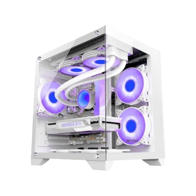 Ant Esports Crystal Z2 ARGB (M-ATX) Mid Tower Cabinet (WHITE)