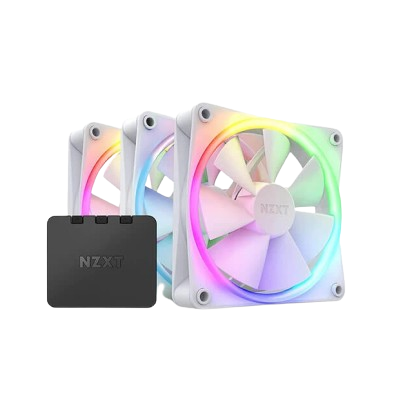 NZXT F120 RGB DUO 120mm FAN WITH RGB CONTROLLER (WHITE)