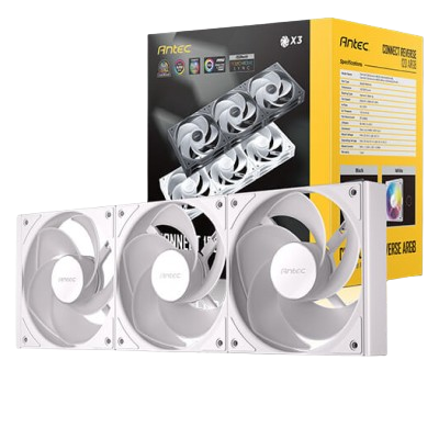 ANTEC CONNECT 120 REVERSE ARGB 120mm CASE FAN (PACK OF 3) WHITE