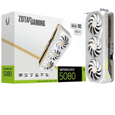 ZOTAC GAMING GeForce RTX 5080 SOLID OC White Edition 16GB GDDR7