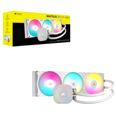 Corsair NAUTILUS 360 RS ARGB Liquid CPU Cooler 360mm (WHITE)