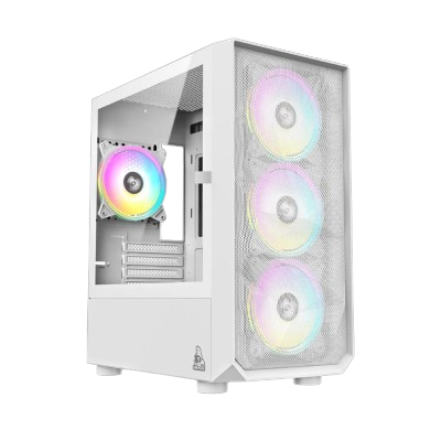 TAG GAMERZ PULSER ATX MID-TOWER PC CASE (WHITE)