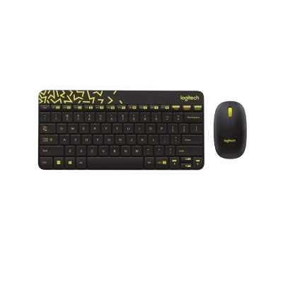 LOGITECH MK240 WIRELESS MINI COMBO (BLACK-YELLOW)