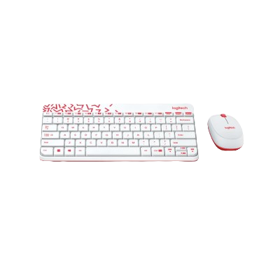 LOGITECH MK240 WIRELESS MINI COMBO (WHITE-RED)