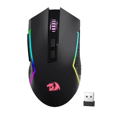 REDRAGON TRIDENT PRO M693 RGB WIRED, WIRELESS AND BLUETOOTH MOUSE (BLACK)