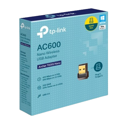 TP-LINK AC600 Nano Wireless USB Adapter (Archer T600U Nano)