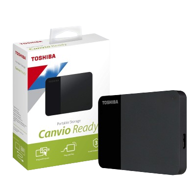 TOSHIBA CANVIO READY PORTABLE HARD DRIVE (1TB) BLACK