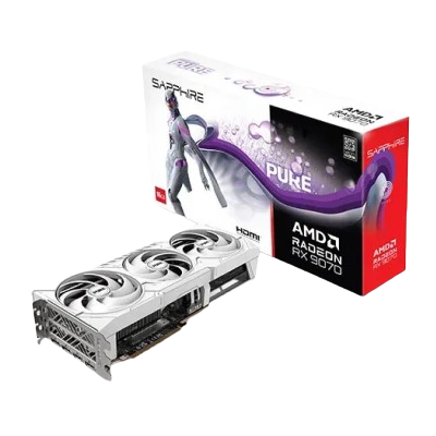 SAPPHIRE PURE AMD RADEON RX9070 OC 16GB GDDR6 GRAPHIC CARD (WHITE)