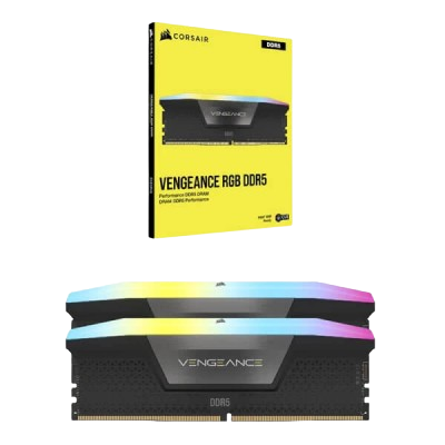 Corsair Vengeance RGB DDR5 32GB (16x2) 6000MHz Desktop Memorey Black CL40