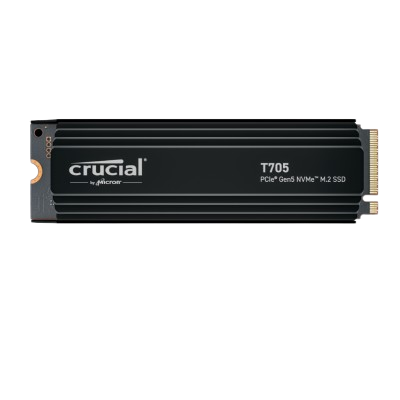 CRUCIAL T705 PCIe Gen5 NVMe M.2 SSD with heatsink (1TB)