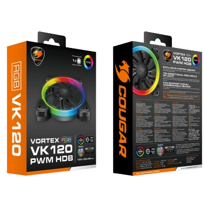 COUGAR VORTEX ARGB VK120 PWM HDB FAN 120MM (SINGLE PACK)