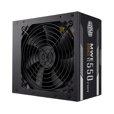 COOLER MASTER MWE 550 V2 80 Plus Bronze NON MODULAR SMPS (BLACK)
