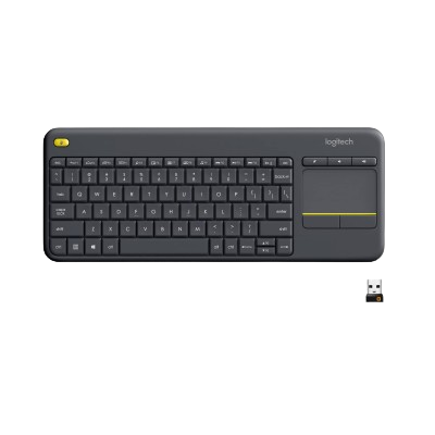 LOGITECH K400 PLUS WIRELESS TOUCH KEYBOARD (BLACK)