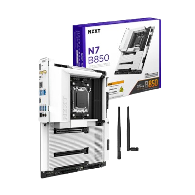 NZXT N7 B850 ATX GAMING MOTHERBOARD WITH WIFI (BLACK-WHITE)