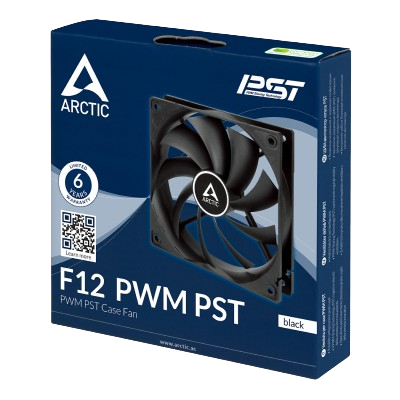 ARCTIC F12 PWM PST 120 mm PWM Fan with Cable Splitter (SINGLE PACK) BLACK