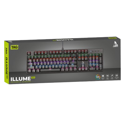 TAG GAMERZ ILLUME 2.0 USB RGB Mechanical Keyboard (BLACK)