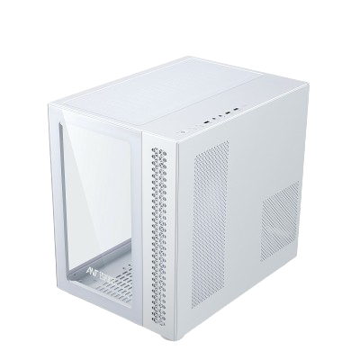 Ant Esports Crystal ARGB Gaming Cabinet ATX (WHITE)