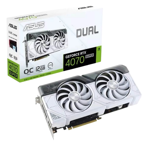 ASUS Dual GeForce RTX 4070 SUPER OC Edition 12GB GDDR6X (WHITE)