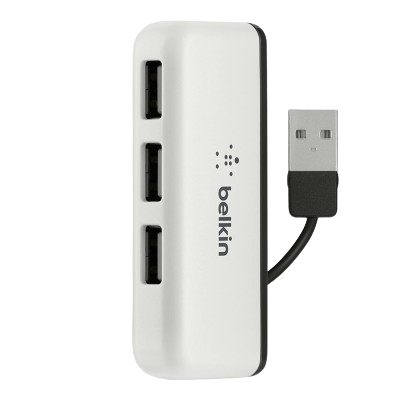 Belkin 4-Port USB to USB 2.0 Ultra-Mini TRAVEL HUB
