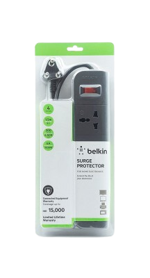 Belkin Essential Series 4-Socket Surge Protector Universal Socket