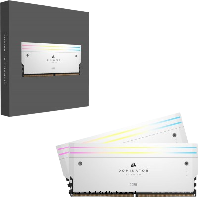 CORSAIR DOMINATOR TITANIUM DDR5 RGB 16x2 32GB 7200 MHz DESKTOP RAM (WHITE)