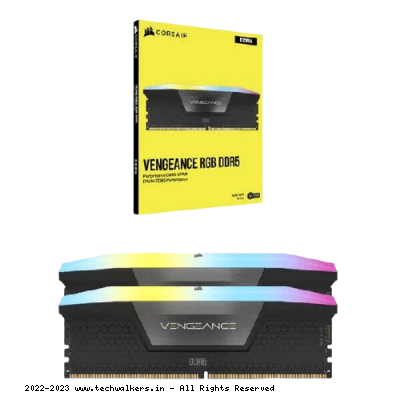 Corsair Vengeance RGB DDR5 64GB (32x2) 6400MHz Desktop Memorey Black CL32
