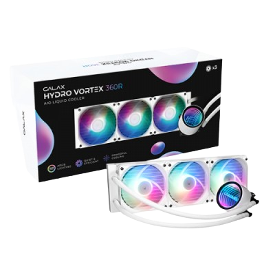 GALAX Hydro Vortex 360R ARGB CPU AIO Cooler 360MM (WHITE)