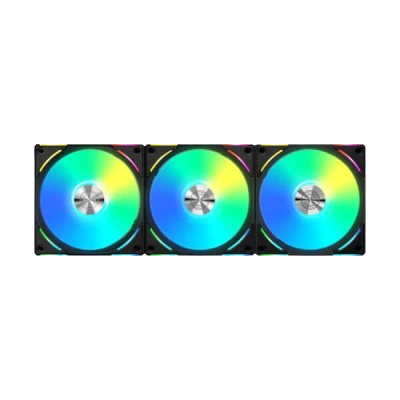 LianLi UNI Fan AL120 V2 RGB (Black) 120mm With ARGB Controller (Triple Pack)