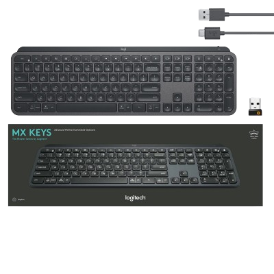 Logitech MX KEYS Advanced Wireless Illuminated Keyboard (Graphite)