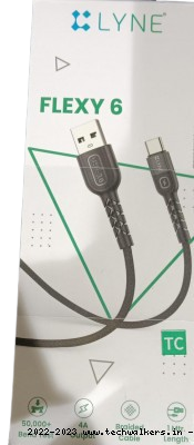 LYNE FLEXY 6 USB TO TYPE-C BRAIDED CABLE 1Mtr.